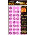 Sunburst Systems Labels Pink 600 Count 7030